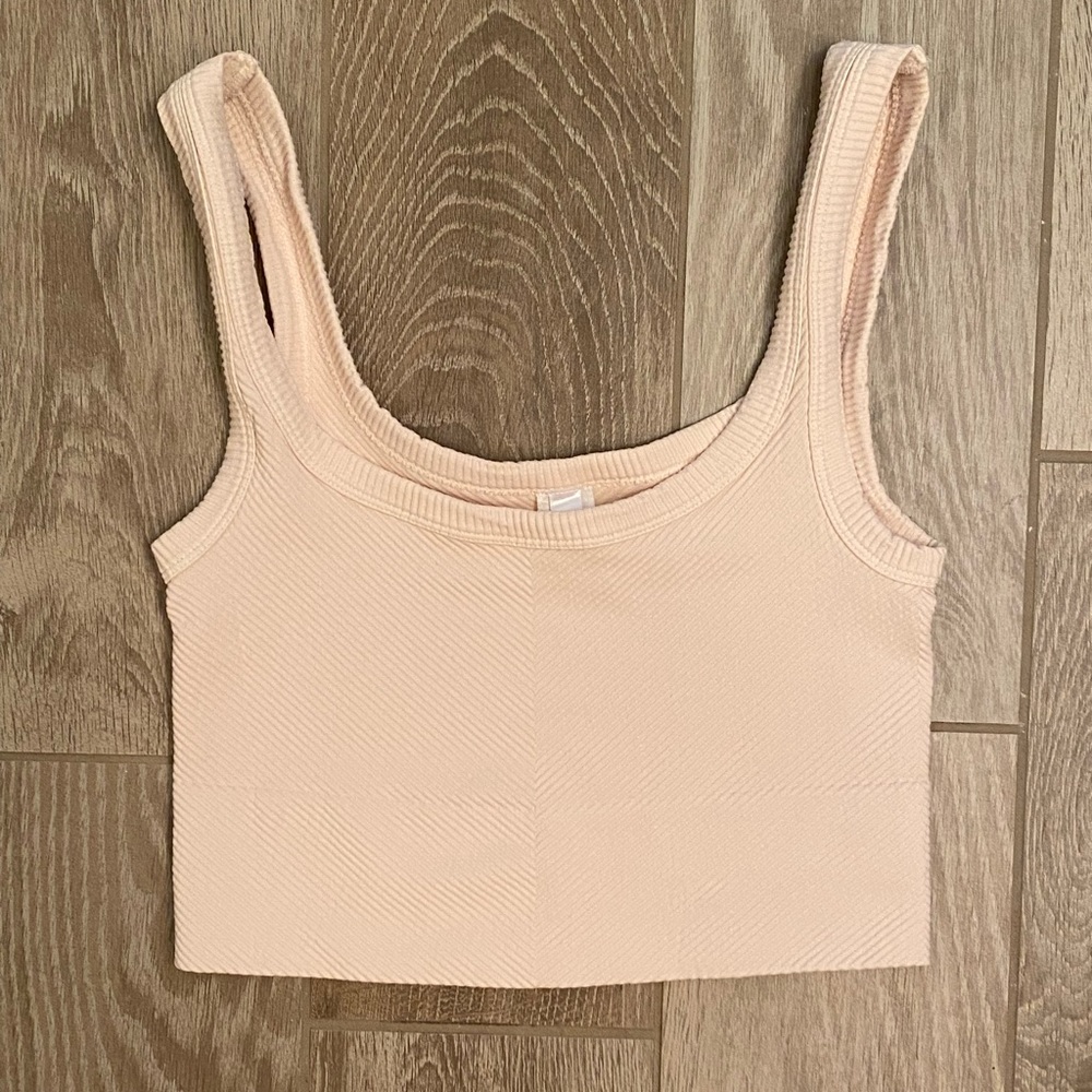 LIGHT PINK NIKIBIKI RIBBED TANK